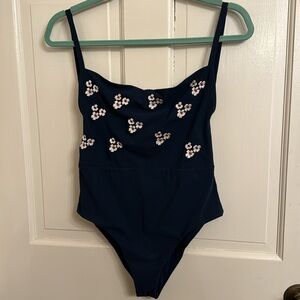Anemone Embroidered Flowers Swimwear size Large